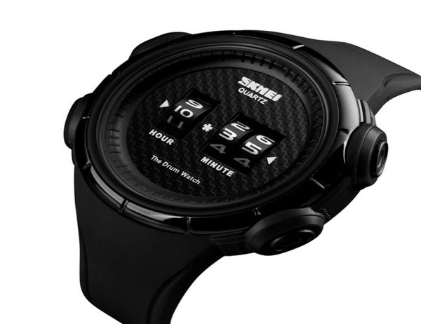 1487 Ristance de água Skmei Wristwatch Fabricantes Quartz Digital Drum Watch9573227