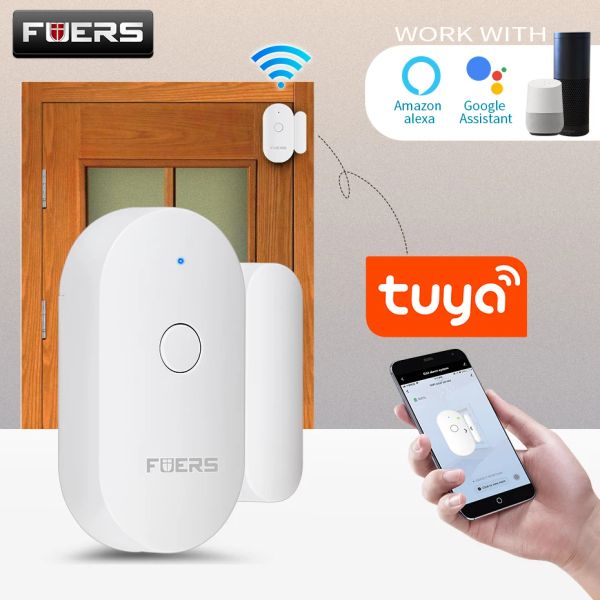 System Fuers Tuya Smart Home WiFi Door Sensor Tür Offener Detektoren Sicherheitsschutz Alarm System Home Security Alarm Sicherheitsalarm