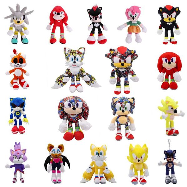 Sonic Hedgehog плюшевая 30 см супер плюшевая кукла Sony Sony Toy Toy Tarsnak Hedgehog Doll Soft Tovers