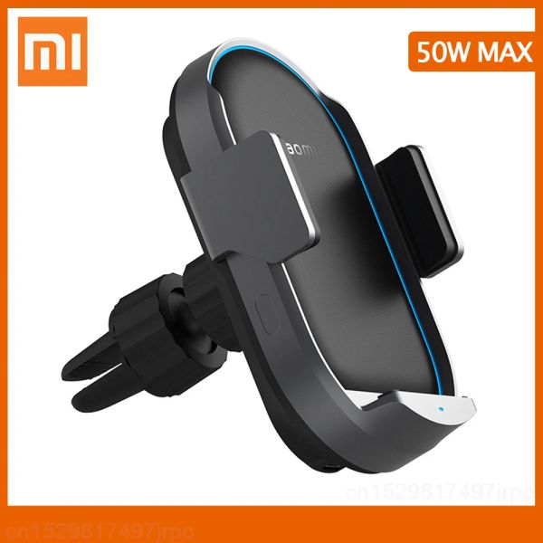 Chargers Xiaomi 50W Max Wireless Car Charger Pro Flash Carregamento Automático Sensor Automático Charge Rápula