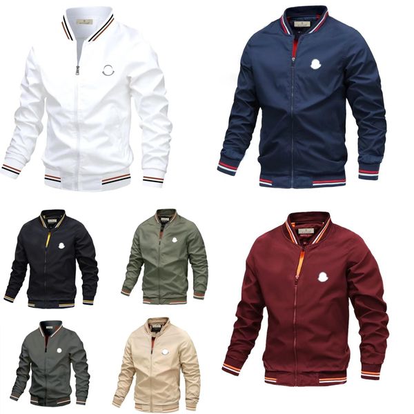 Designer de luxo Jaqueta de lapela masculina Jaqueta de bombardeiro masculino de zíper masculino Baseball Multi-Color Spring O outono comercial casual blazer ao ar livre jaqueta