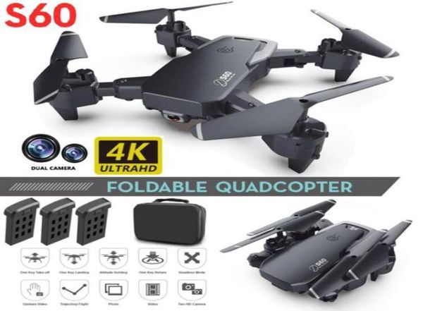 S60 DRONE 4K Profession HD HD Wide Angle Camera 1080P WiFi FPV DRONE DUPARE CAMERA HIET TEEP DRONI CAMERA Helicopter Toys4135239