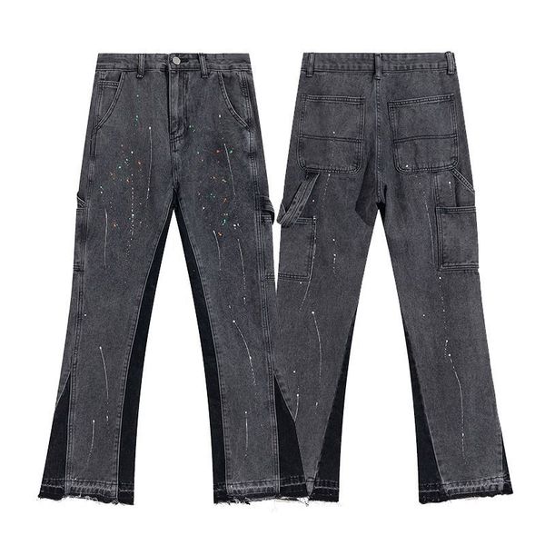 Мужские дизайнерские брюки футболка мешковатые джинсы Печать печати с коротки