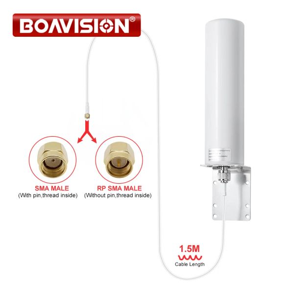 Acessórios 4G Fibra de vidro à prova d'água para câmera de cartão SIM CCTV para 4G Signal Makened fortalened 4/6dbi Antena externa