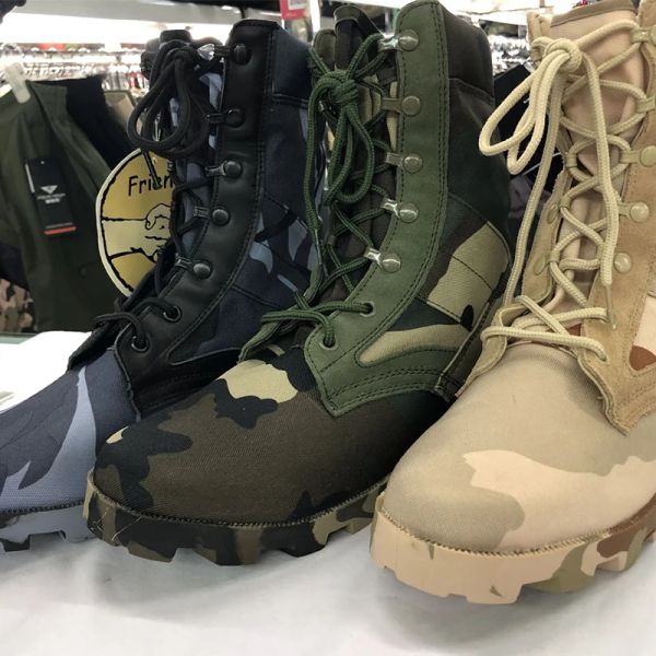 Botas camuflagem botas táticas militares masculinas para caminhada de caminhada à prova d'água Homens de combate especial de combate