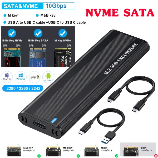 RECK 10GBPS M2 SSD CASO NVME SATA Dual Protocoll