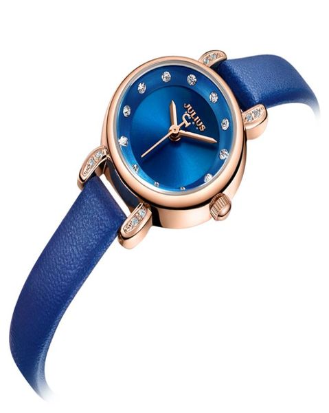 JULIUS 2018 Autunno New Arrival Women Watches Blue Small Dial Ladies Slim Dress Clock Japan Quartz Movt Montre Femme JA10863963095