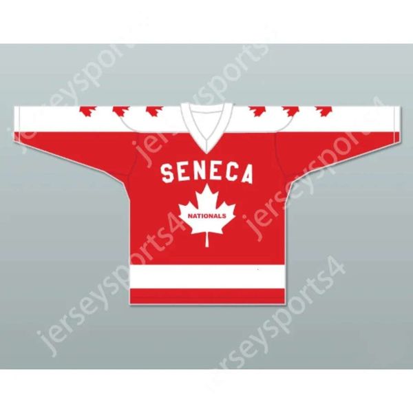 GDIR Custom Red Seneca Nationals Hockey Jersey Metro Junior B League Wayne Gretzky 99 NEUE TOP SM-M-L-XL-XXL-3XL-4XL-5XL-6XL