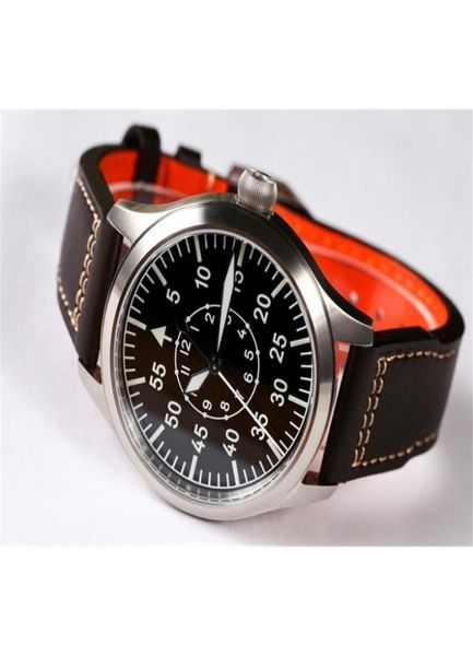 Время выхода Автоматическое движение NH38 Pilot Watch с TypeB или Typea Black Dial и 42 -миллиметровым корпусом водонепроницаемой 300 м 2206227001296