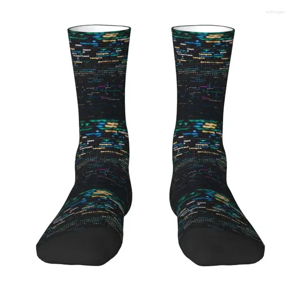 Herrensocken coole Herren Computerprogrammierer Programmiercode Kleid Unisex Atembale warm 3D Printed Science Hacker Codierer Crew