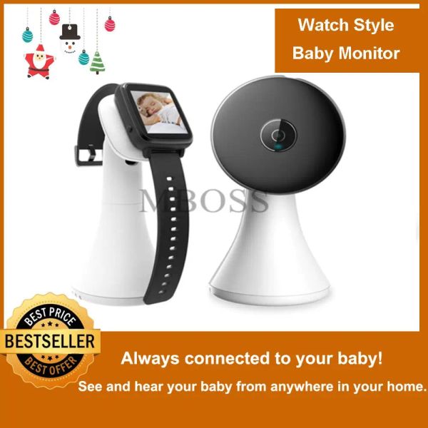 Monitore drahtlosen Video Uhrenstil Babyphone Tragbarer Stoßvibration Baby Nanny Cry Alarm Camera Nachtsichtstemperaturüberwachung