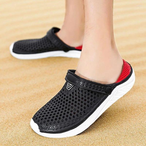 Повседневная обувь 2024 Mens Fashion Beach Sandals Толкие подошва тапочки водонепроницаемые антикашнные шлепанцы для женщин сандалии Hombre