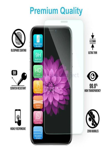 9H 25d Temperierter Glasschildschutzschutz für iPhone 12 Mini Pro Max 11 x xs xr 7 8 6s plus 5S SE8040826