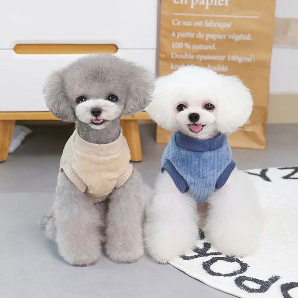 Hundekleidung Haustier Kleidung Herbst und Winter Zweibeinige Plüschjacke vertikale koreanische Version