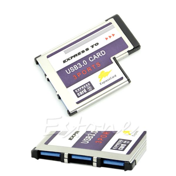 Karten 1 Set 54mm Card 3 Port USB 3.0 Adapter Expresscard für Laptop FL1100 Chip Neu