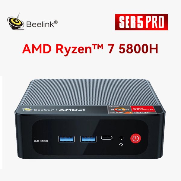 Случаи Beelink Ser5 Pro Amd Ryzen 7 5800H Mini PC Windows 11 Pro 16GB 500 ГБ WiFi6 BT5.2 Mini PC Gamer Computer Ser5 5500U против Ser6 Pro