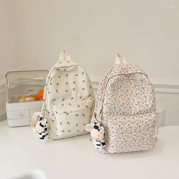 Школьные сумки тихий женщины рюкзак элегантный пастырский стиль для девочек детские мягкие дети свежий дизайн мочилас