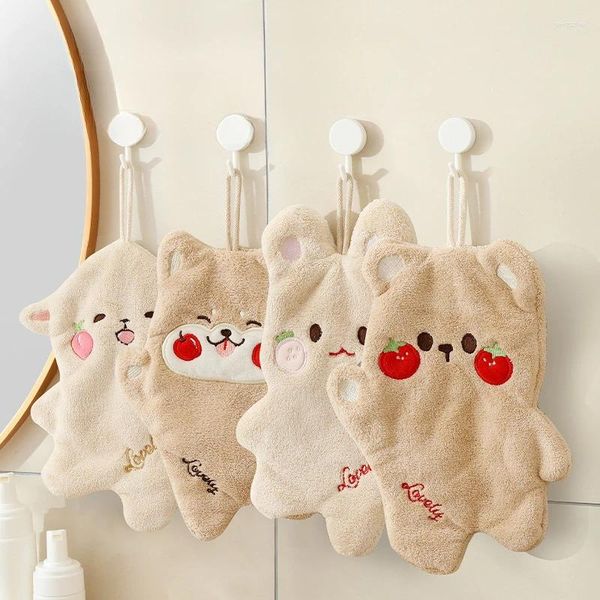 Handtuch süße tierische Hand weiche Kinder Kinder baden Badezimmer Küche Hanging Wischtuch dicker absorbierende Handtücher