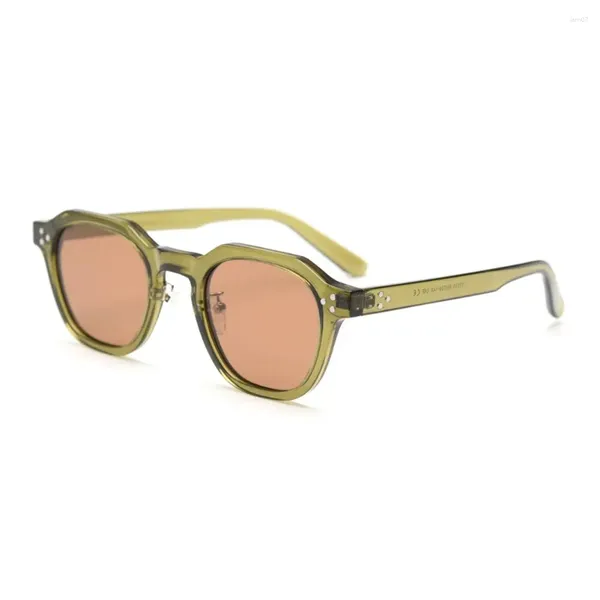 Sonnenbrille polarisierte Sonnenbrille für Frauen Herren tr90 Quadratpolygon Vintage mit dickem Rahmen Design Retro Eyewear