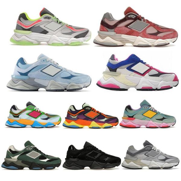 2024 Erkek Kadın Tasarımcı Koşu Ayakkabıları Sneaker 9060'lar Haber 9060 Run Fourle Siyah Bej Rise Pembe Moonrock Mıknatıs Nori Kiraz Çiçeği Çiçek Boyutu 5.5 - 12