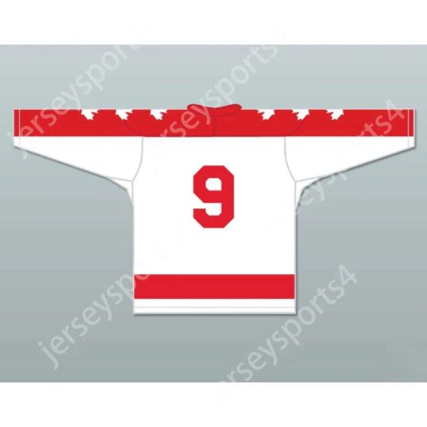 GDIR Custom White In 9 Wayne Gretzky Seneca Nationals Hockey Trikot