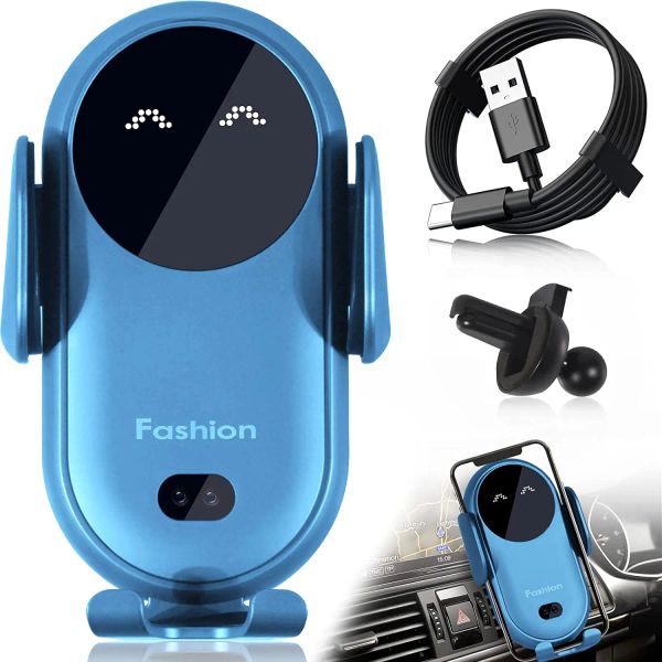 Carregador sem fio Chargers Sensor automotivo para iPhone 13 Pro Max 12 11 8 Plus Samsung Xiaomi Indução Phone para telefones celulares