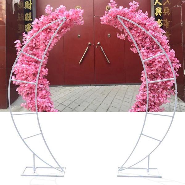 Decorazione per feste 2 pezzi Crescent Moon Wedding Arch Framework Framework Stand Floral Rack 79 