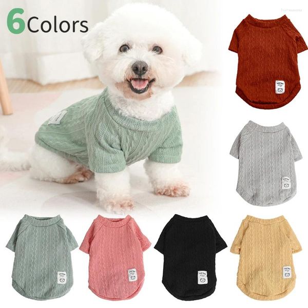 Собачья одежда для домашнего вязаного свитера Мягкий теплый пуловер для маленьких костюмов средних собак чихуахуа