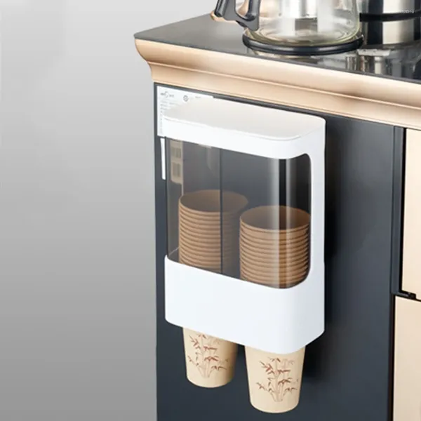 Küchenspeicher 1 Stcs -Spender automatisch Tassenentferner Einweg -Plastikpapierstaubregal Halter Automatisch