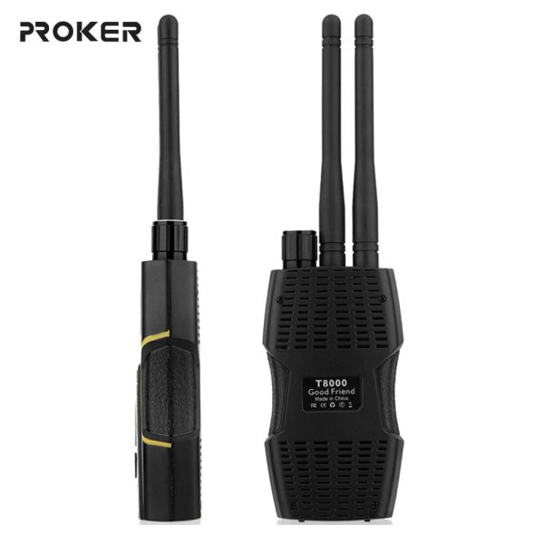 Detector Proker T8000 Segurança RF Bug anti -Candid Camera Signal Detector Scanner GPS Rastreador sem fio GSM Micro Wave Micro Wave