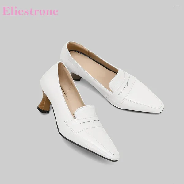 Scarpe da abito 2024 Donne bianche dolci pompe per i tacchi sottili ad alto contenuto di tacchi sottili Office Lady Plus Piccola grande dimensione 12 32 43 46 50