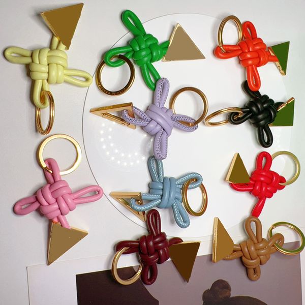 Designer Triangolo Tornari in lega Trandy cinese Key Key Key Chiave di chiavi per auto portatile 9 colori Unisex Lovers Key Rings Decorations