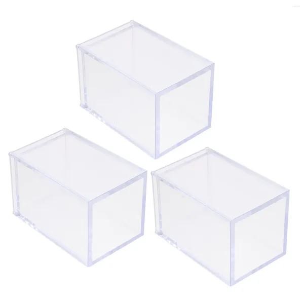 Titulares de vela 3 PCs Flores secas acrílico Student Student Recipientes de plástico transparente Cilindros de vidro Vases de vasos de desktop