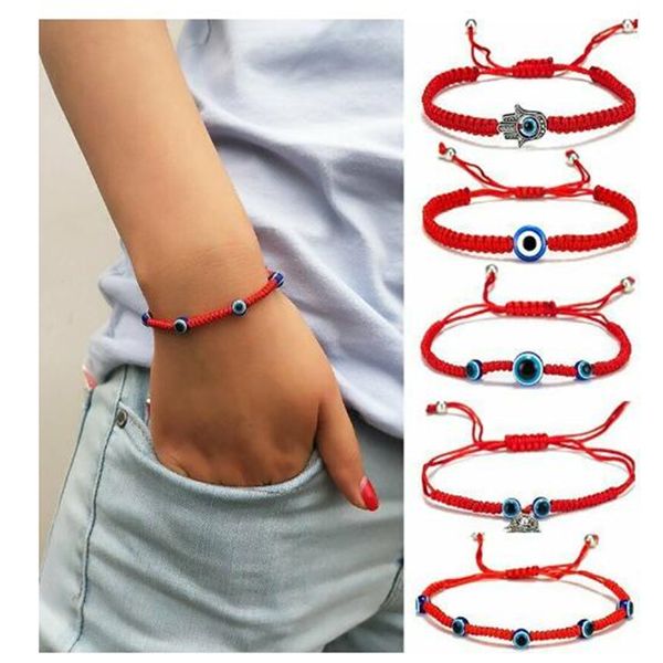 Nuovi occhi blu creativi Eviti malvagi Eviti Red Rope Bracciale Bracciale Bracciale regolabile AB94