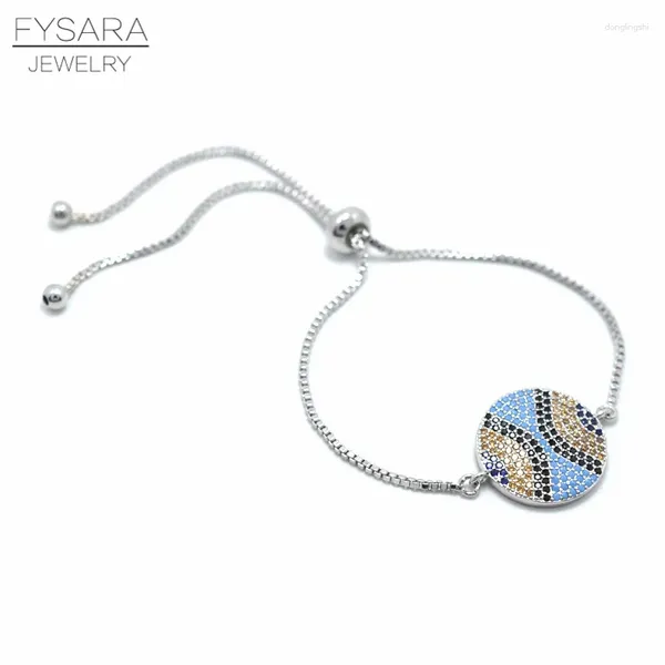 Bracelets de charme Fysara Blue Crystal Paval