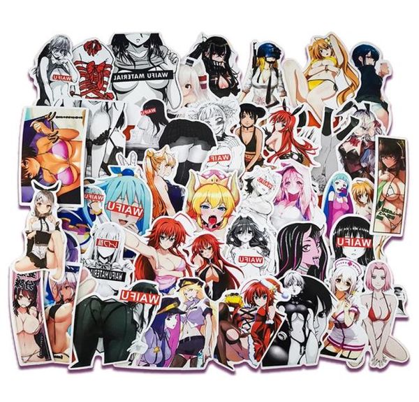100 pezzi di adesivo per auto sexy anime hentai pinup coniglietto femminile waifu decal adesivi per camion per auto laptop autootto212s5858472