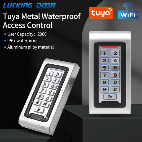 Tastaturen Outdoor IP68 wasserdichtes WiFi Tuya App Access Control All Metal Kaste S601WIFI Smart Door Lock RFID Access Controller Opener