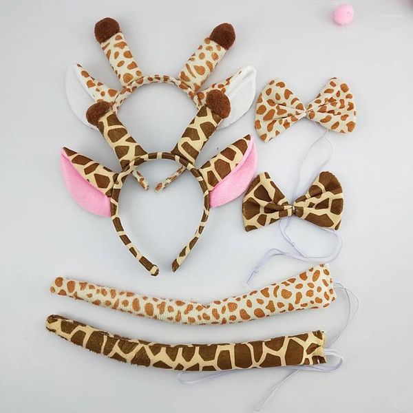 Party Gunst Giraffe Tiere Ohren Stirnband Dschungel Stirnbänder Zoo Cartoon Plüsch Ohr Geburtstag Kostüm Cosplay Halloween Weihnachten