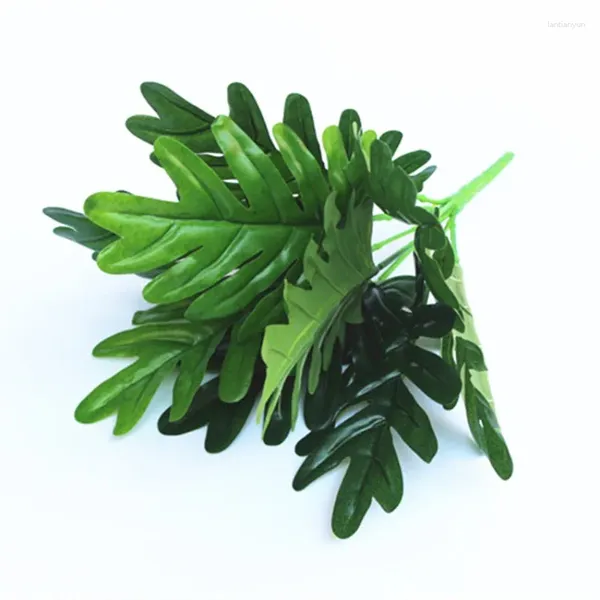 Fiori decorativi foglie simulate per piante Accessori verdi Accessori per matrimoni decorazione 9 piovosità primaverile