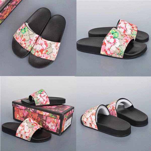 LAGA DE FLORES MODA TELA DE CAIXAS GUCCHI SANDALS FLORAL SLIDE TOP MULHER MAN HOMEM SNAGE