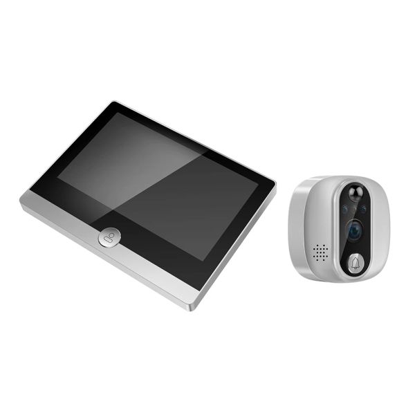 Дверная звонок Tuya Peephole Camera 1080p 2.4g Wi -Fi Digital Door Viewer 4.3 -дюймовый IPS PIR Dotection 5000mah