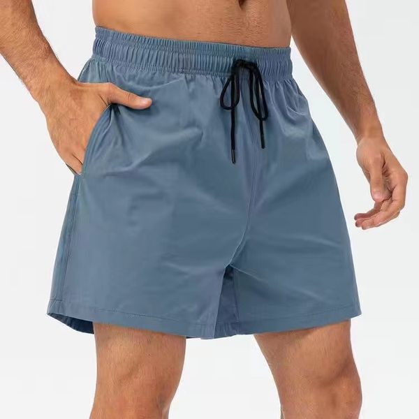 Shorts de ioga seca rápida dos homens com bolso traseiro - calças de corredor de ginástica leves para esportes, corrida e desgaste casual - inclui suporte para celular L6