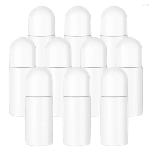 Depolama Şişeleri 10 PCS Parfüm Şişelenmiş Seyahat Cam Kapları Masaj Silindir Plastik Esansiyel Yağlar İçin