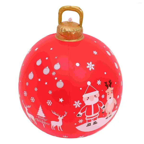 Dekorative Blumen Weihnachten Spielzeug Urlaub Schlauchboote Größe Ball im Freien Dekorationen Durchscheinende große Ornament PVC -Kugeln Ältester