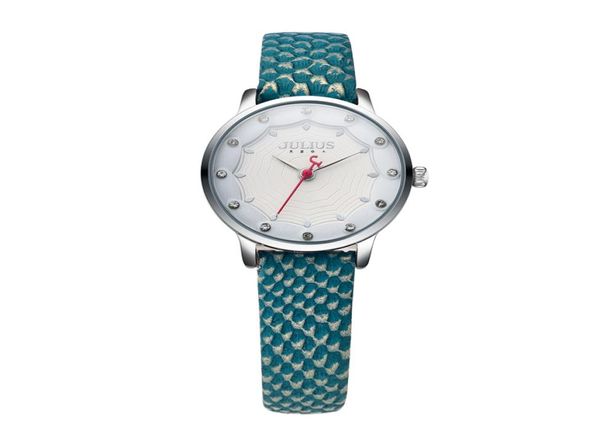 Julius farbenfrohe Damen Uhr Mode für Frauen Krokodilleder elegant analog Quarz Japan Movt Watch für junges Mädchen Ja8587856378