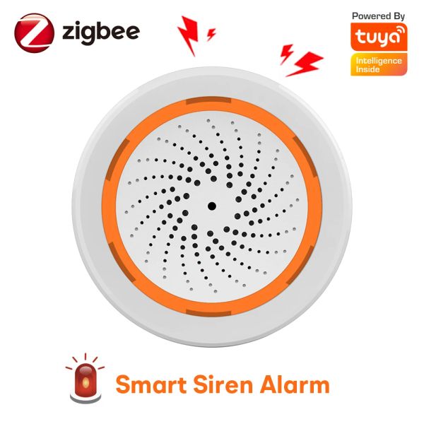 Kits Tuya Smart ZigBee Sound und Lichtalarm Sirene mit Strobe -Warnungen 90DB -Lautsprecher für die Sicherheit zu Hause