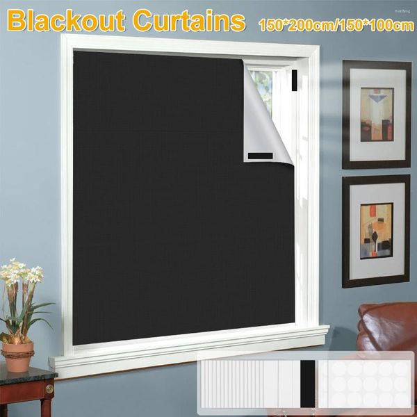 Vorhang Blackout Vorhänge tragbare Jalousien wasserdichte Fensterschatten DIY Cuttable Light Blocking Drapes Kindergarten