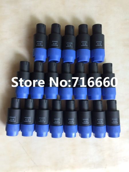 Frete grátis de sistema 20pcs/lote de alta qualidade SpeakOn, 4pin SpeakOn conectores, 4 plug plug machos de áudio Connector de alto -falante para venda a quente