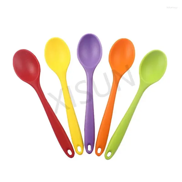 Strumenti da forno di grado alimentare resistenti al calore resistente al calore cucchiai di zuppa cucina cucina miscelazione del cucchiaio silicone da cucina set