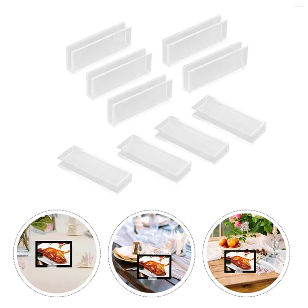 Frames 10pcs Plastic Place Card Halter Game Desktop Note Ständer